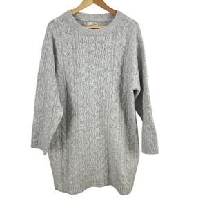A New Day Sweater Dress Long Sleeve Gray Women Size Large New